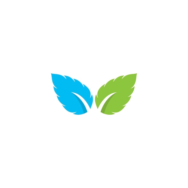 Tree leaf vector logo design ecofriendly concept