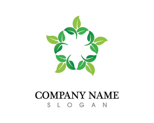 Tree leaf vector logo design