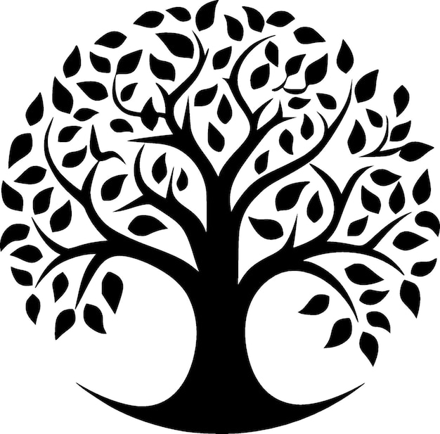 Tree of Life Minimalist and Simple Silhouette Vector illustration