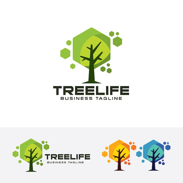 Tree life vector logo template