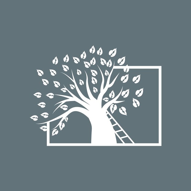 Vector tree logo design playground vector education tree icon