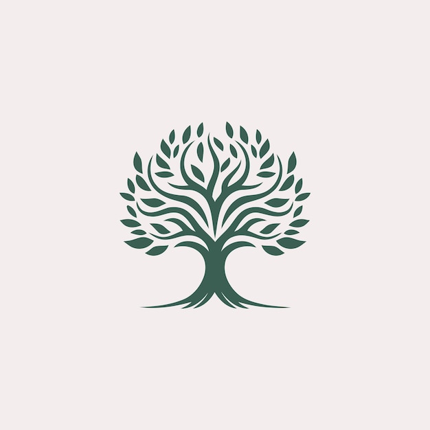 Vector tree logo design vector illustration