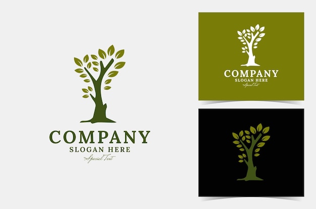 Vettore vettore di disegno del logo dell'albero perfetto per il logo o il marchio aziendale