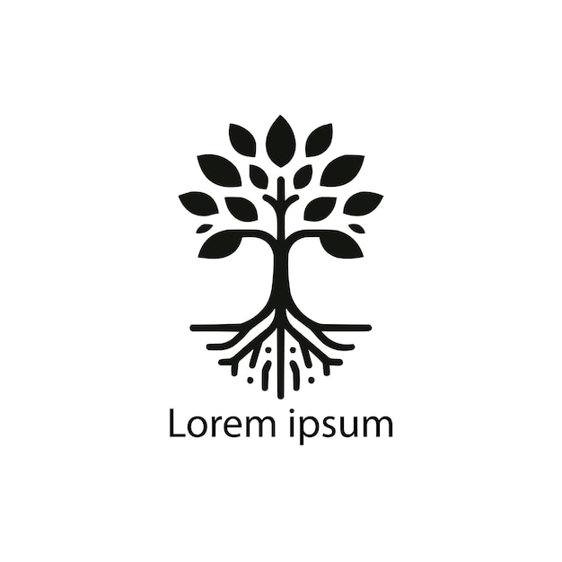 Vector tree logo design