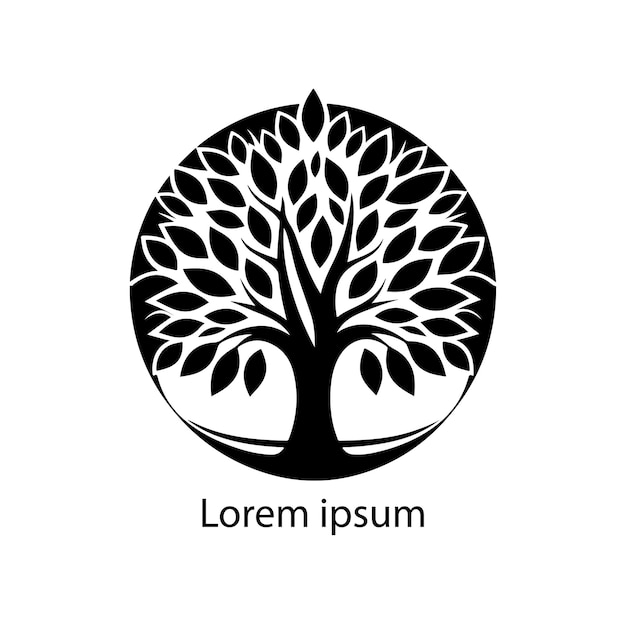 Vector a tree logo design