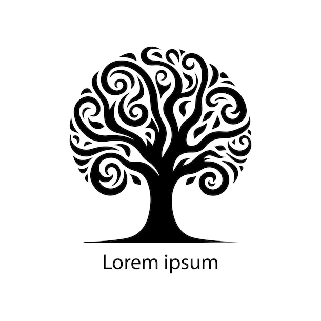 Vector a tree logo design