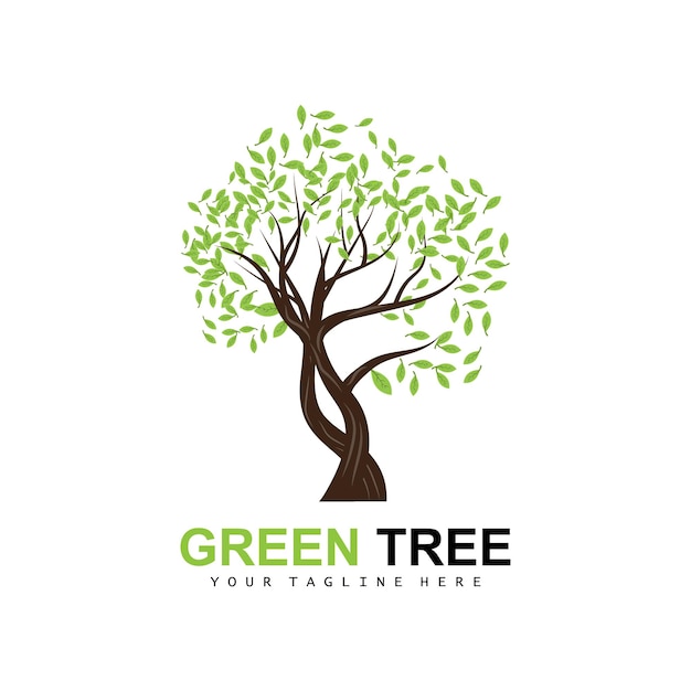 木のロゴ 緑の木々 と木のデザイン 森のイラスト 木子供のゲーム