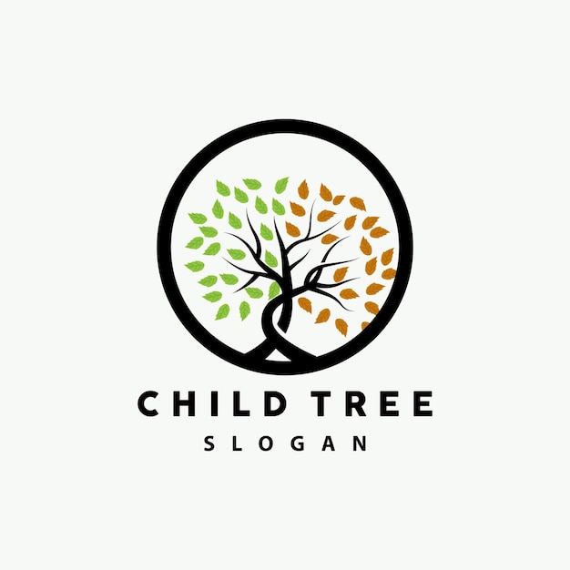 Tree Logo Life Balance Education Vector Luxurious Elegant Simple Tree Design Playground Illustration Icon