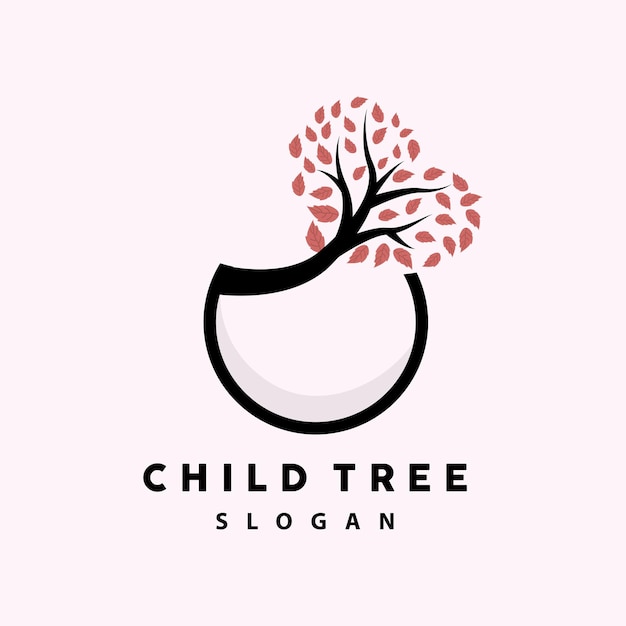 Tree Logo Life Balance Education Vector Luxurious Elegant Simple Tree Design Playground Illustration Icon