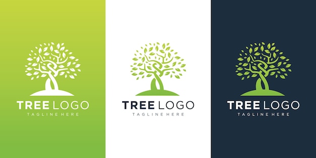 Modello di logo dell'albero