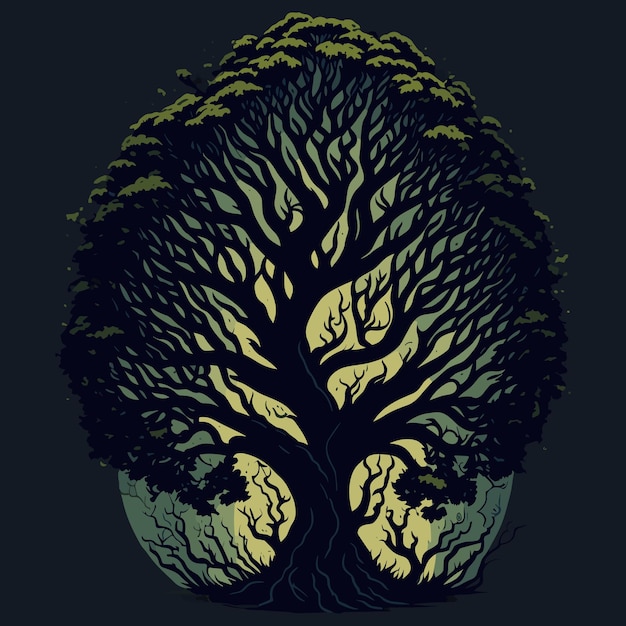 Tree logo vector art