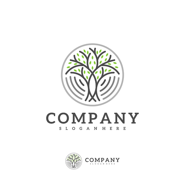 Tree logo vector template creative tree logo design concepts