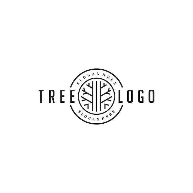 Vettore logo albero