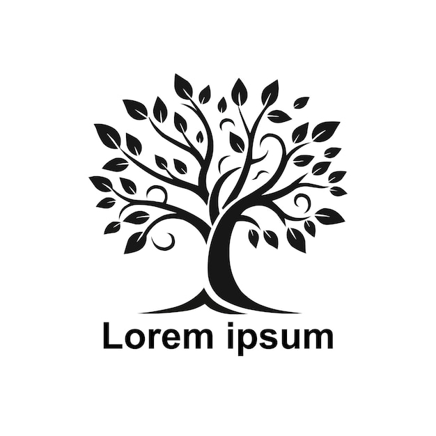 tree logo on white background