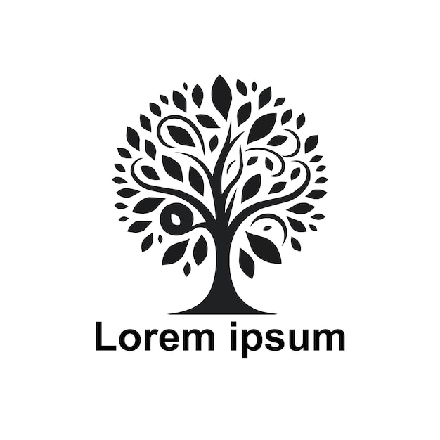 tree logo on white background