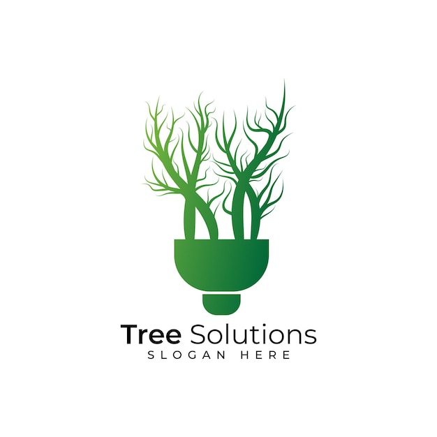 Tree logo with modern idea concept