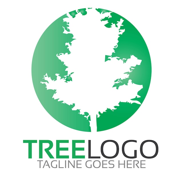 Vettore logo dell'albero