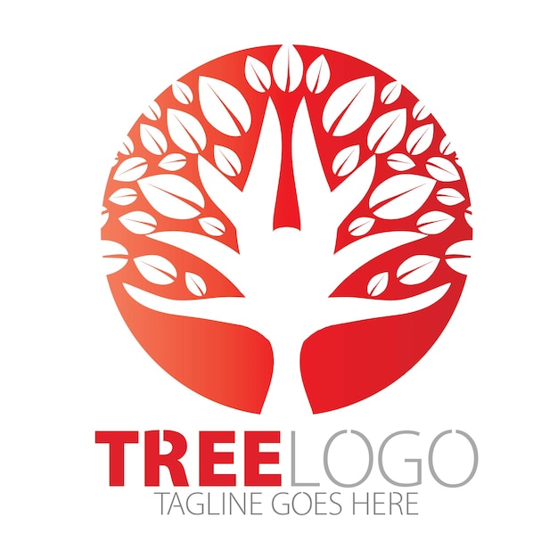 Vettore logo dell'albero