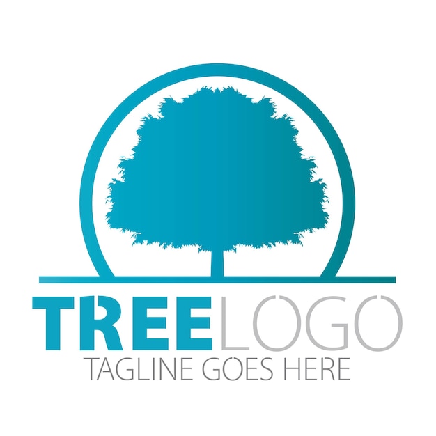 Vettore logo dell'albero