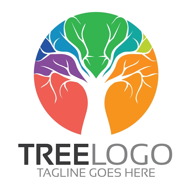 Vettore logo dell'albero