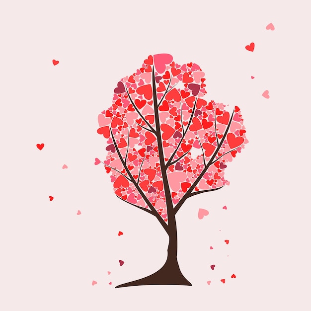 Vector tree of love