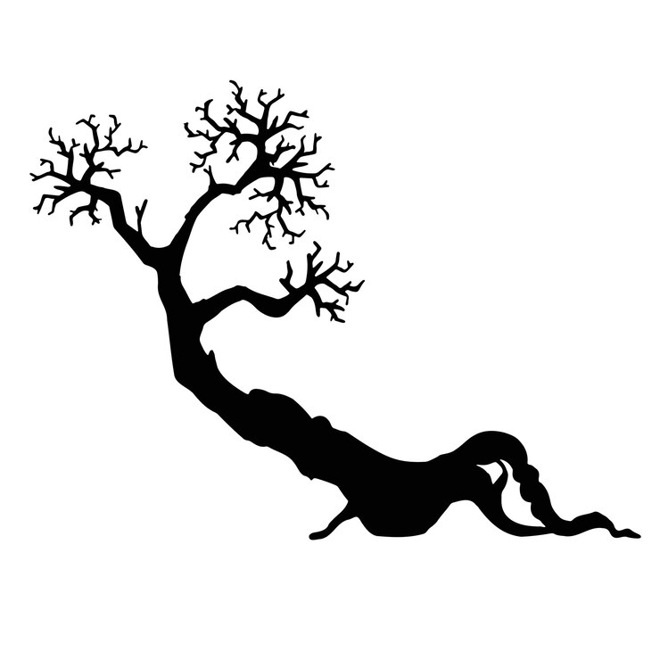 Vector tree magic silhouette halloween vector