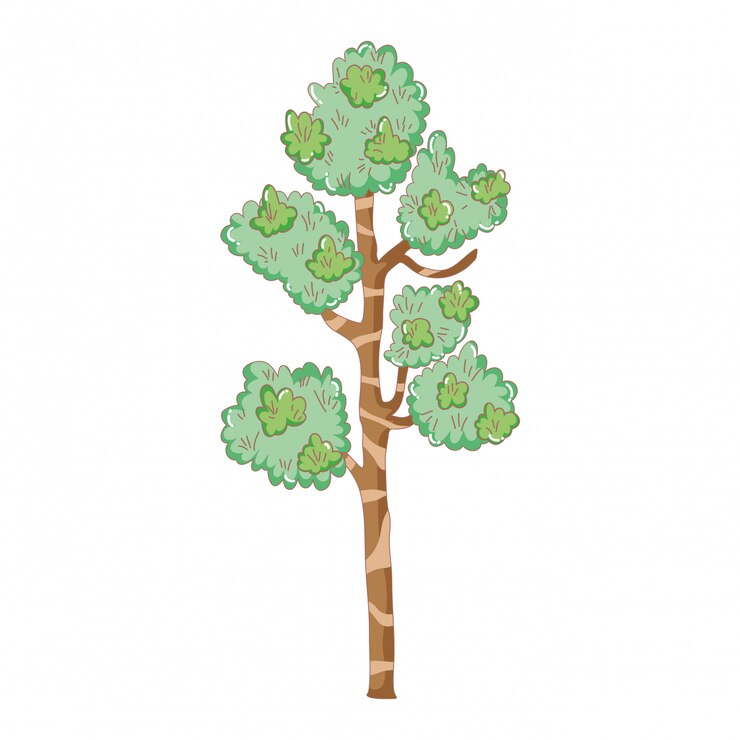 Vector tree plant isolated icon