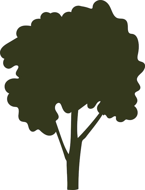 Vector tree plant silhouette