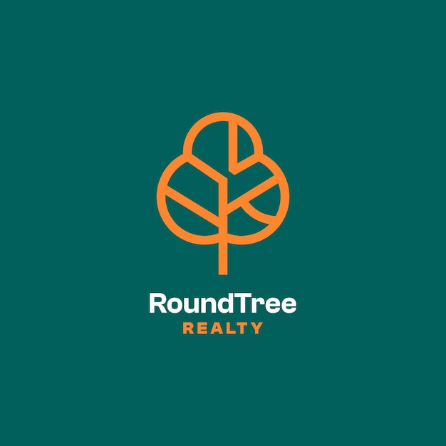 Vector tree real estate logo