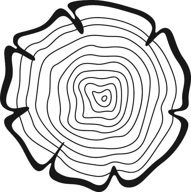Вектор Деревянное кольцо деревянный круг
