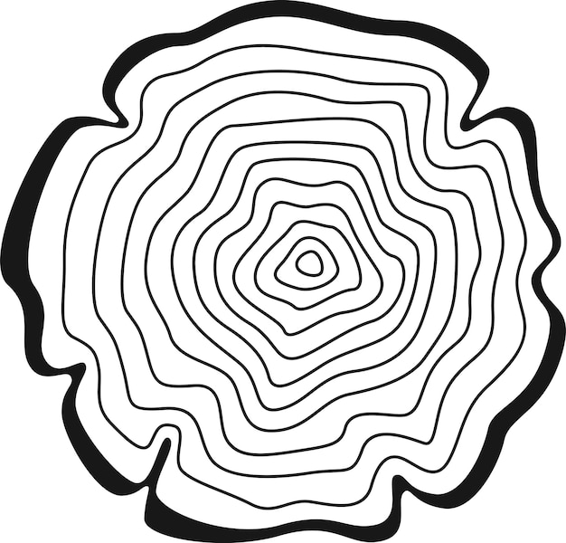 Vector tree ring wood circle