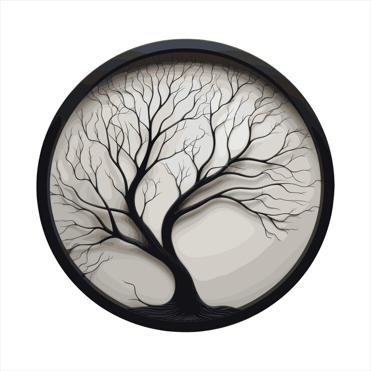 Vector tree root logo