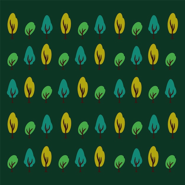 Tree seamless pattern