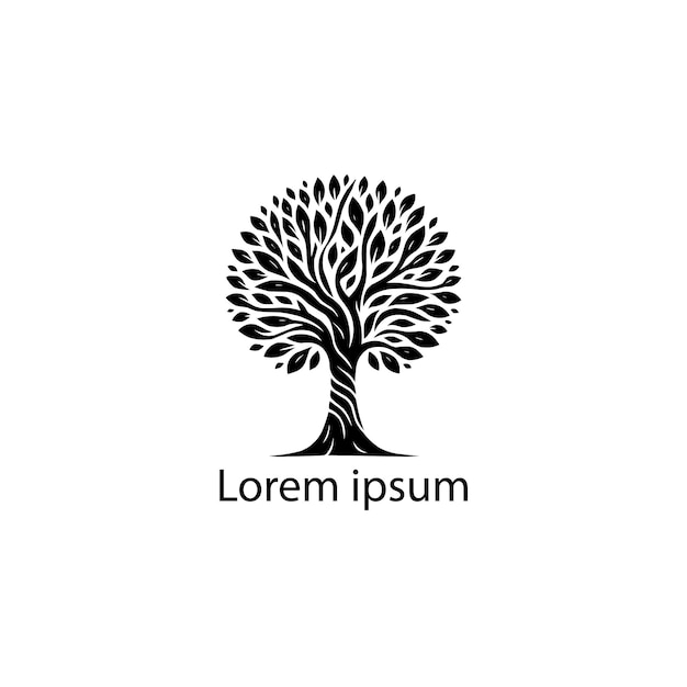 Tree seed planting logo design template