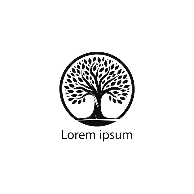 Tree seed planting logo design template
