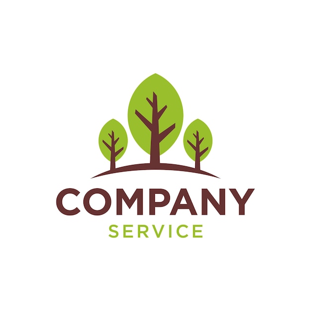 Tree service company logo template