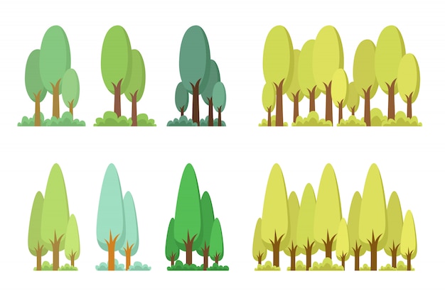 Albero imposta illustrazione su sfondo bianco