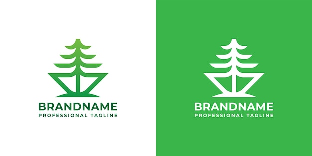 Logo tree ship, adatto a qualsiasi attività commerciale legata a navi e alberi