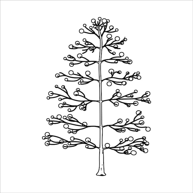 Concetto di design della siluetta dell'albero