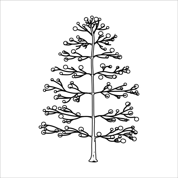 Vector tree silhouette design concept