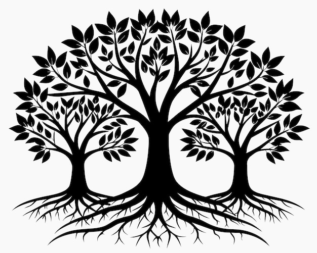 Tree silhouette icon vector illustration