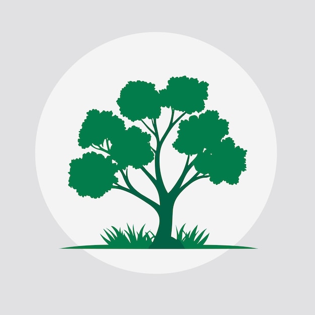 Tree silhouette vector illustration flat design