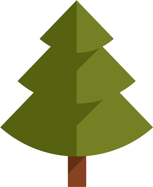 Vector tree spruce christmas in flat style