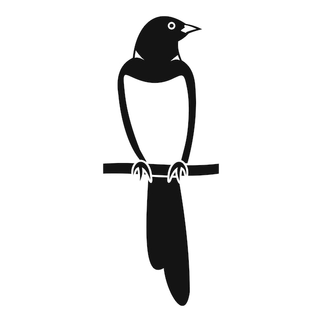 Vector tree stay magpie icoon eenvoudige illustratie van tree stay magpie vector icoon voor webontwerp geïsoleerd op witte achtergrond