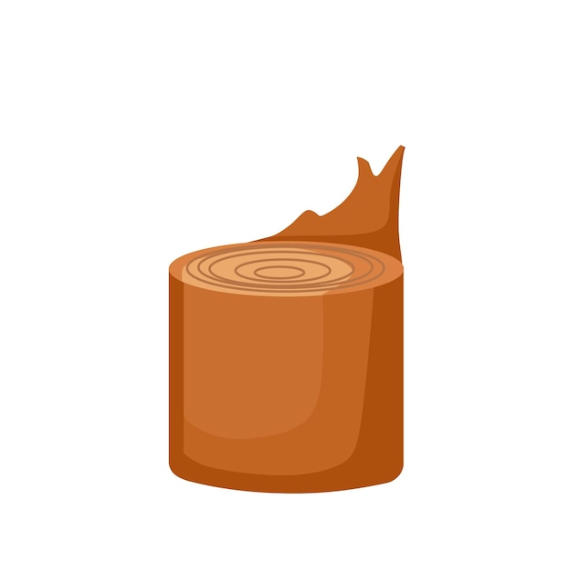 Tree stump Vector cartoon illustration