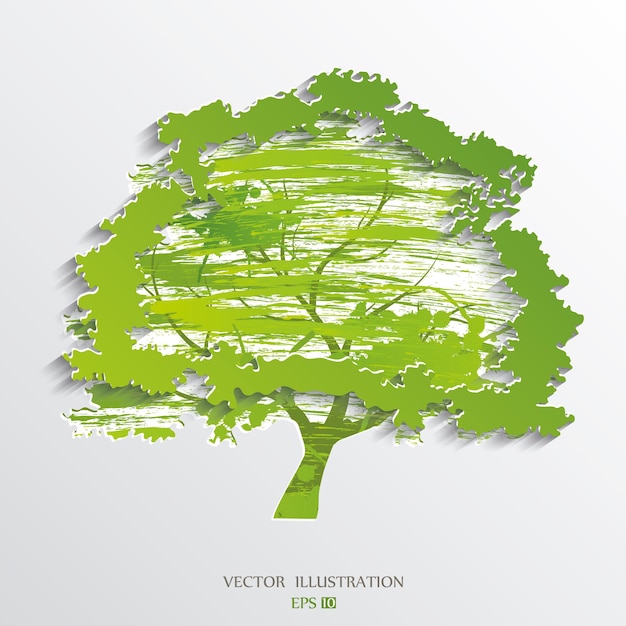 Vector tree stylized tree ecology