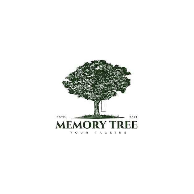 Memory Logo Template  Logo design set, Tree logo design, Logo