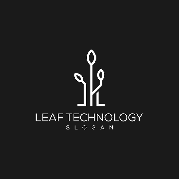 Tree tech line icon. Plant, leaf, circuit board. Agriculture technology concept