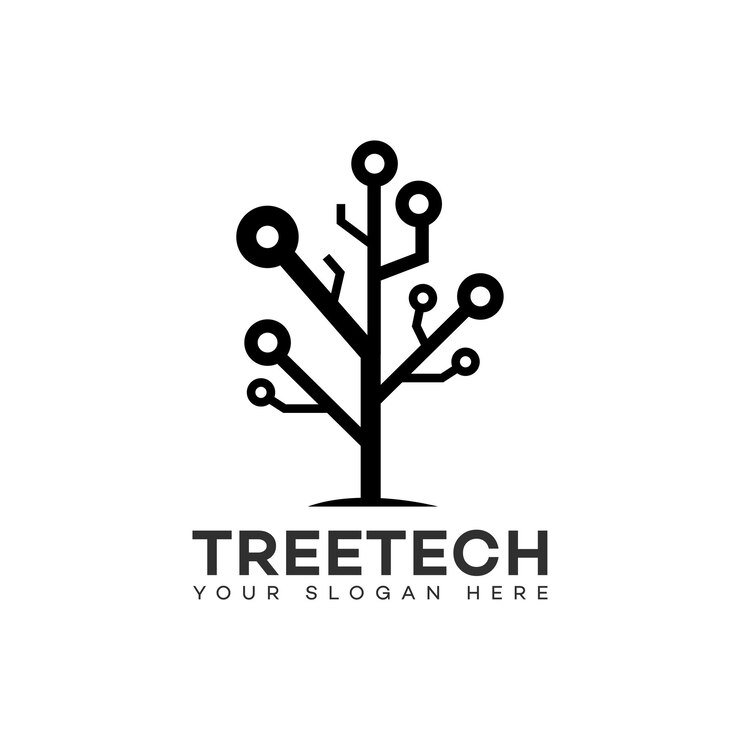 Vector tree tech logo