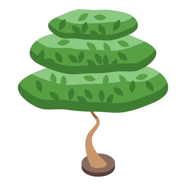 Vector tree trimming icon isometric vector garden trim man plant